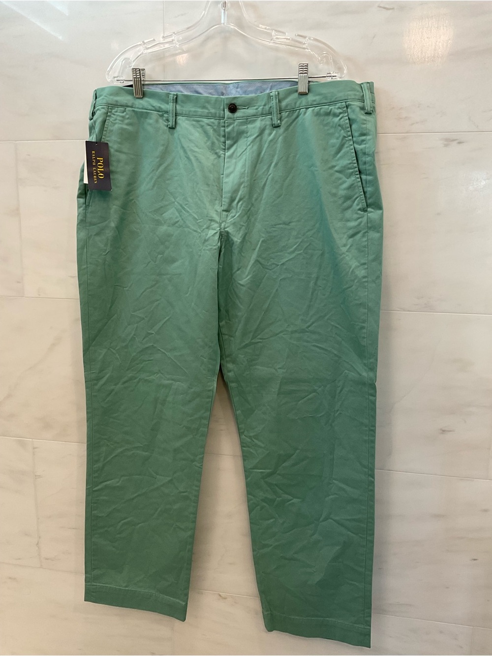 POLO Ralph Lauren MINT GREEN Stretch Straight Fit Chino Pants size 38-30 T82